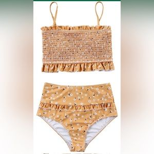 🍊 Women’s high waisted / shirred bandeau bikini